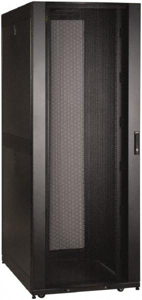 Tripp-Lite - 29.53" Overall Width x 42" Rack Height x 43" Overall Depth Data Cable Enclosure - 3,000 Lb Capacity, Black - USA Tool & Supply