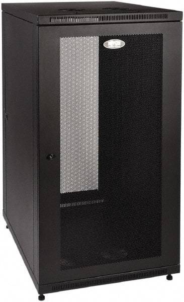 Tripp-Lite - 24.2" Overall Width x 24" Rack Height x 34.06" Overall Depth Data Cable Enclosure - 3,000 Lb Capacity, Black - USA Tool & Supply