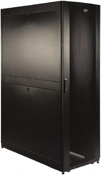 Tripp-Lite - 23.63" Overall Width x 42" Rack Height x 48" Overall Depth Data Cable Enclosure - 3,000 Lb Capacity, Black - USA Tool & Supply