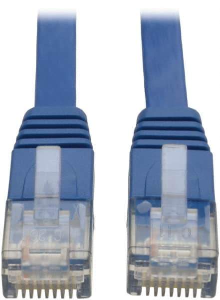 Tripp-Lite - Cat6, 24 AWG, 8 Wires, 550 MHz, Unshielded Network & Ethernet Cable - Blue, PVC, 25' OAL - USA Tool & Supply