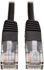 Tripp-Lite - Cat5e, 24 AWG, 8 Wires, 550 MHz, Unshielded Network & Ethernet Cable - Black, PVC, 50' OAL - USA Tool & Supply