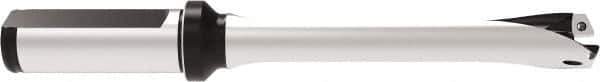 Allied Machine and Engineering - Series 17, 17 to 17.99mm Diam, 3/4" Diam Straight Shank with Flange, Straight Flute Spade Drill - 2-1/8" Max Depth, 5.4516" OAL, Standard Length, Through Coolant - USA Tool & Supply