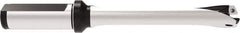 Allied Machine and Engineering - Series 17, 17 to 17.99mm Diam, 3/4" Diam Straight Shank with Flange, Straight Flute Spade Drill - 2-1/8" Max Depth, 5.4516" OAL, Standard Length, Through Coolant - USA Tool & Supply