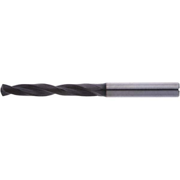 Accupro - 1/4" 140° Spiral Flute Solid Carbide Screw Machine Drill Bit - USA Tool & Supply