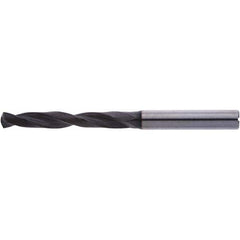 Accupro - 19/64" 140° Spiral Flute Solid Carbide Screw Machine Drill Bit - USA Tool & Supply