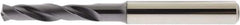 Accupro - 10.5mm 140° Spiral Flute Solid Carbide Screw Machine Drill Bit - AlTiN Finish, Right Hand Cut, 55mm Flute Length, 102mm OAL, Straight Shank - USA Tool & Supply
