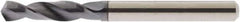 Accupro - 2.3mm 118° Spiral Flute Solid Carbide Screw Machine Drill Bit - AlTiN Finish, Right Hand Cut, 13mm Flute Length, 40mm OAL, Straight Shank - USA Tool & Supply