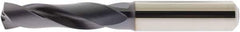Accupro - 8.5mm 140° Spiral Flute Solid Carbide Screw Machine Drill Bit - AlTiN Finish, Right Hand Cut, 47mm Flute Length, 89mm OAL, Straight Shank, Through Coolant - USA Tool & Supply