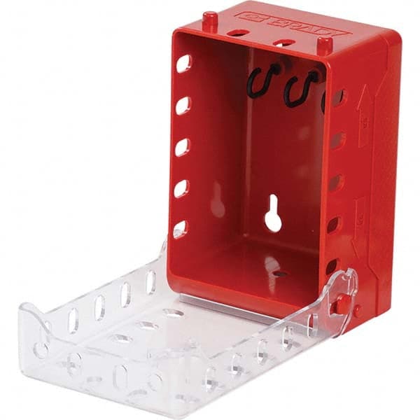 Brady - 1 2-Piece Kit 2.7" Deep x 4" Wide x 5.7" High Portable & Wall Mount Group Lockout Box - USA Tool & Supply