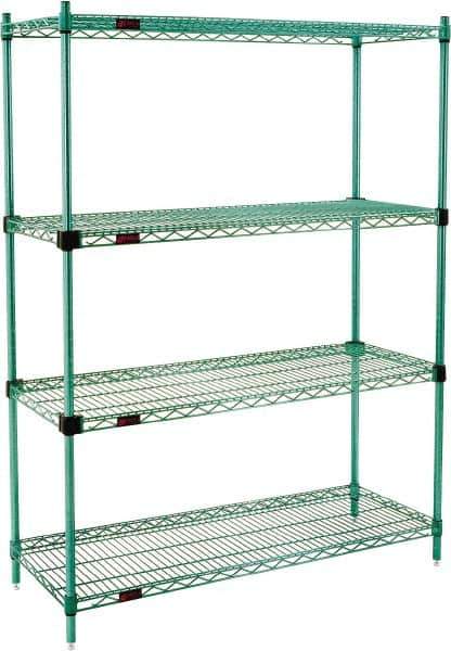 Eagle MHC - 4 Shelf Eagle MHC Wire Shelving - Starter Unit - 72" Wide x 24" Deep x 74" High, - USA Tool & Supply