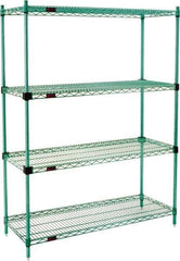 Eagle MHC - 4 Shelf Eagle MHC Wire Shelving - Starter Unit - 36" Wide x 24" Deep x 74" High, - USA Tool & Supply