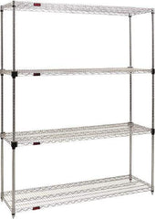 Eagle MHC - 4 Shelf Eagle MHC Wire Shelving - Starter Unit - 36" Wide x 24" Deep x 74" High, - USA Tool & Supply