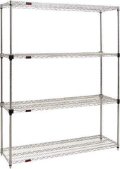 Eagle MHC - 4 Shelf Eagle MHC Wire Shelving - Starter Unit - 48" Wide x 18" Deep x 74" High, - USA Tool & Supply