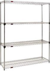 Eagle MHC - 4 Shelf Eagle MHC Wire Shelving - Starter Unit - 36" Wide x 18" Deep x 74" High, - USA Tool & Supply