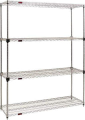 Eagle MHC - 4 Shelf Eagle MHC Wire Shelving - Starter Unit - 36" Wide x 18" Deep x 74" High, - USA Tool & Supply