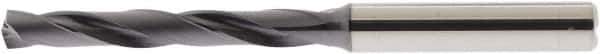 Accupro - 4.5mm 140° Solid Carbide Jobber Drill - AlTiN Finish, Right Hand Cut, Spiral Flute, Straight Shank, 74mm OAL - USA Tool & Supply