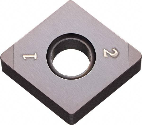 Kyocera - CNGA433 ME Grade KBN05M CBN Turning Insert - Megacoat Finish, 80° Diamond, 1/2" Inscr Circle, 3/16" Thick, 3/64" Corner Radius - USA Tool & Supply