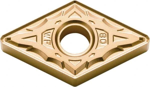 Kyocera - DNMX432 WF Grade CA530 Carbide Turning Insert - TiCN/AI2O3/TiN Finish, 55° Diamond, 1/2" Inscr Circle, 3/16" Thick, 1/32" Corner Radius - USA Tool & Supply