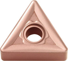 Kyocera - TNMG333 C Grade CA320 Carbide Turning Insert - TiCN/Al2O3 Finish, 60° Triangle, 3/8" Inscr Circle, 3/16" Thick, 3/64" Corner Radius - USA Tool & Supply