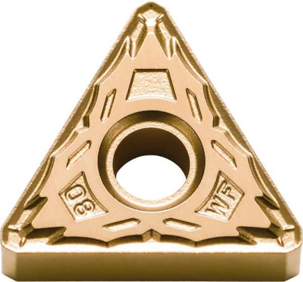 Kyocera - TNMX331 WF Grade TN620 Cermet Turning Insert - Uncoated, 60° Triangle, 3/8" Inscr Circle, 3/16" Thick, 1/64" Corner Radius - USA Tool & Supply