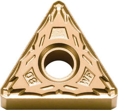 Kyocera - TNMX331 WF Grade TN620 Cermet Turning Insert - Uncoated, 60° Triangle, 3/8" Inscr Circle, 3/16" Thick, 1/64" Corner Radius - USA Tool & Supply