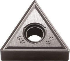 Kyocera - TNMG331 MU Grade PR015S Carbide Turning Insert - Megacoat Hard Finish, 60° Triangle, 3/8" Inscr Circle, 3/16" Thick, 1/64" Corner Radius - USA Tool & Supply