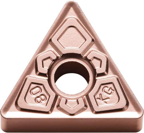 Kyocera - TNMG333 KG Grade CA320 Carbide Turning Insert - TiCN/Al2O3 Finish, 60° Triangle, 3/8" Inscr Circle, 3/16" Thick, 3/64" Corner Radius - USA Tool & Supply