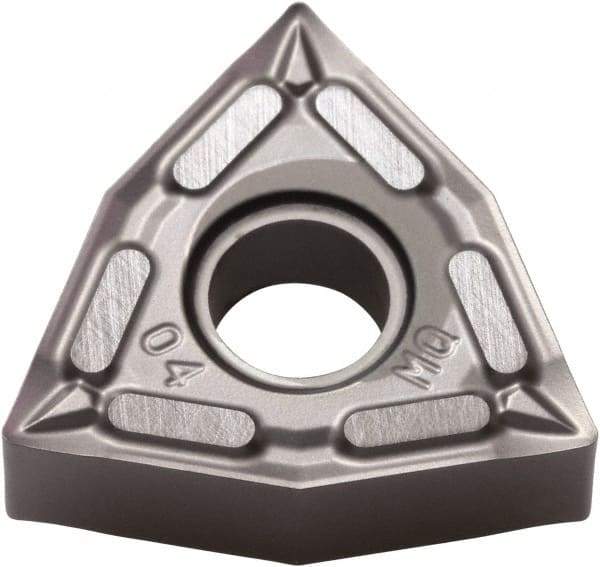 Kyocera - WNMG432 MQ Grade PR015S Carbide Turning Insert - Megacoat Hard Finish, 80° Trigon, 1/2" Inscr Circle, 3/16" Thick, 1/32" Corner Radius - USA Tool & Supply