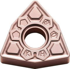 Kyocera - WNMG432 KH Grade CA310 Carbide Turning Insert - TiCN/Al2O3 Finish, 80° Trigon, 1/2" Inscr Circle, 3/16" Thick, 1/32" Corner Radius - USA Tool & Supply