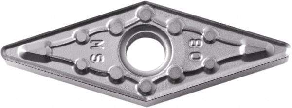 Kyocera - VNMG332 MU Grade PR005S Carbide Turning Insert - Megacoat Hard Finish, 35° Diamond, 3/8" Inscr Circle, 3/16" Thick, 1/32" Corner Radius - USA Tool & Supply