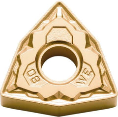 Kyocera - WNMG431 WE Grade CA530 Carbide Turning Insert - TiCN/AI2O3/TiN Finish, 80° Trigon, 1/2" Inscr Circle, 3/16" Thick, 1/64" Corner Radius - USA Tool & Supply
