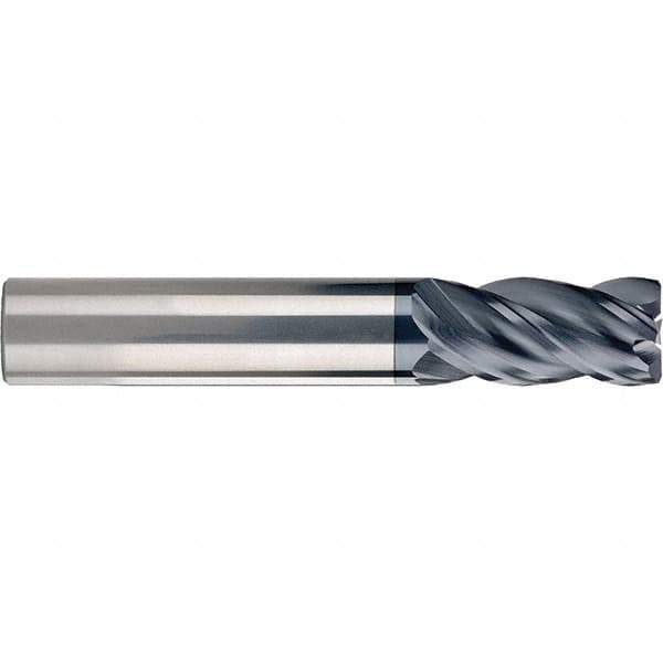 SGS - 1/2", 4 Flute, Single End, Solid Carbide, 0.03" Corner Radius End Mill - 5" OAL, 38° Helix, 1" LOC, Right Hand Cut - USA Tool & Supply