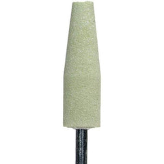 Norton - 2-1/2" Head Diam x 3/4" Thickness, A1, Cone End, Ceramic Mounted Point - Green, Extra Coarse Grade, 36 Grit, 19,800 RPM - USA Tool & Supply