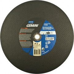 Norton - 14" Aluminum Oxide Cutoff Wheel - 1/8" Thick, 1" Arbor - USA Tool & Supply