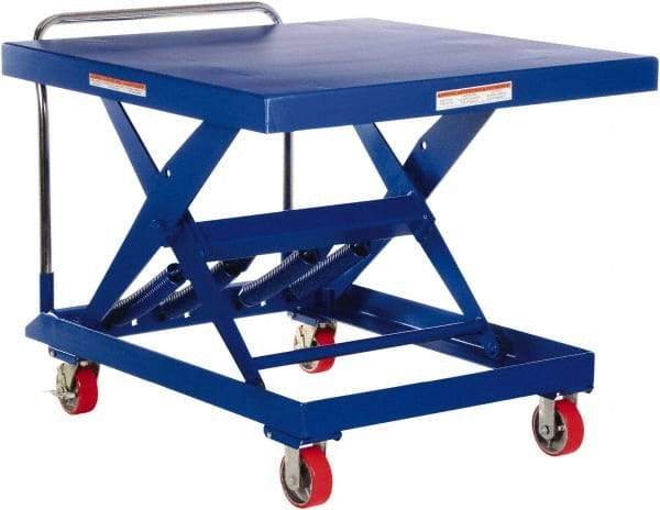 Vestil - 1,000 Lb Capacity, 34" Lift Height, Portable Workstation Manually Operated Lift - USA Tool & Supply