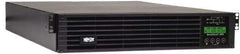 Tripp-Lite - 20 Amp, 3,000 VA, Tower & Rack Mount Online Backup Uninterruptible Power Supply - Backup 4.1 min with Full Load & 13.8 min with Half Load, 120 VAC Input & Output, 2,700 Watt Output, 1 Phases, 9 Outlets - USA Tool & Supply