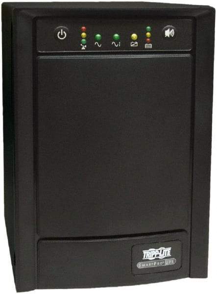 Tripp-Lite - 15 Amp, 1,500 VA, Tower Mount Line Interactive Backup Uninterruptible Power Supply - Backup 8 min with Full Load & 13 min with Half Load, 230 Volt Input & Output, 900 Watt Output, 1 Phases, 6 Outlets - USA Tool & Supply