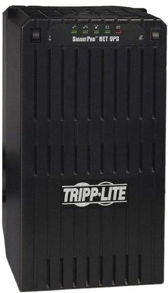 Tripp-Lite - 20 Amp, 3,000 VA, Tower Mount Line Interactive Backup Uninterruptible Power Supply - Backup 3-1/2 min with Full Load & 11 min with Half Load, 120 VAC Input & Output, 2,400 Watt Output, 1 Phases, 6 Outlets - USA Tool & Supply