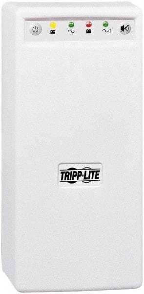 Tripp-Lite - 15 Amp, 350 VA, Tower Mount Line Interactive Backup Uninterruptible Power Supply - Backup 18 min with Full Load & 46 min with Half Load, 120 VAC Input & Output, 225 Watt Output, 1 Phases, 4 Outlets - USA Tool & Supply