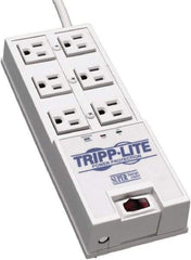 Tripp-Lite - 6 Outlets, 120 VAC15 Amps, 6' Cord, Power Outlet Strip - Floor, Keyhole Mount, 5-15 NEMA Configuration, 9-1/2" Strip - USA Tool & Supply