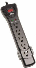 Tripp-Lite - 7 Outlets, 120 VAC15 Amps, 7' Cord, Power Outlet Strip - Floor, Keyhole Mount, 5-15 NEMA Configuration, 10.3" Strip - USA Tool & Supply