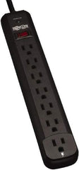 Tripp-Lite - 7 Outlets, 120 VAC15 Amps, 12' Cord, Power Outlet Strip - Floor, Keyhole Mount, 5-15 NEMA Configuration, 11.69" Strip - USA Tool & Supply