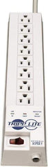 Tripp-Lite - 8 Outlets, 120 VAC15 Amps, 8' Cord, Power Outlet Strip - Floor, Keyhole Mount, 5-15 NEMA Configuration, 1-3/4" Strip - USA Tool & Supply