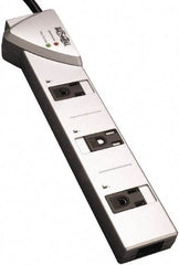 Tripp-Lite - 7 Outlets, 120 VAC15 Amps, 7' Cord, Power Outlet Strip - Floor, Keyhole Mount, 5-15 NEMA Configuration, 10.91" Strip - USA Tool & Supply