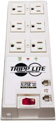 Tripp-Lite - 6 Outlets, 120 VAC15 Amps, 6' Cord, Power Outlet Strip - Floor, Keyhole Mount, 5-15 NEMA Configuration, 9-1/2" Strip - USA Tool & Supply
