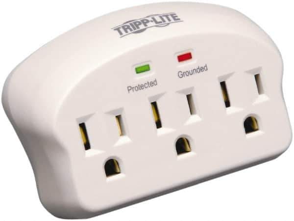 Tripp-Lite - 3 Outlets, 120 VAC15 Amps, Power Outlet Strip - Floor, Keyhole Mount, 5-15 NEMA Configuration, 2.1" Strip - USA Tool & Supply