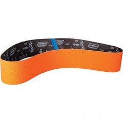 Norton - 4" Wide x 60" OAL, 120 Grit, Ceramic Abrasive Belt - Ceramic, Coated, Y Weighted Cloth Backing - USA Tool & Supply