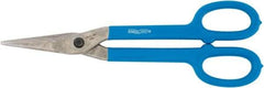 Channellock - 1-3/4" Length of Cut, Straight Pattern Tinner's Snip - 8.3" OAL, Dipped Vinyl Handle, High Carbon Steel Blade - USA Tool & Supply