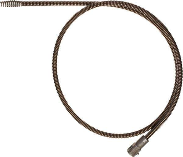 Milwaukee Tool - 0.3333" x 4' Drain Cleaning Machine Cable - Bulb Auger, 2" to 4" Pipe, Use with Milwaukee Urinal Augers - USA Tool & Supply