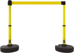 Banner Stakes - 42" High Plastic Pedestrian Barrier - 15' Long Rope - USA Tool & Supply